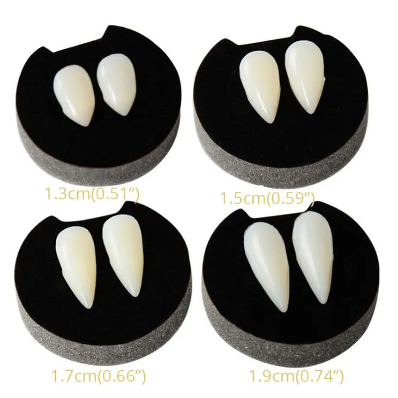 Spooky Halloween Vampire Fangs Dentures - Perfect DIY Costume & Cosplay Props with Dental Gum