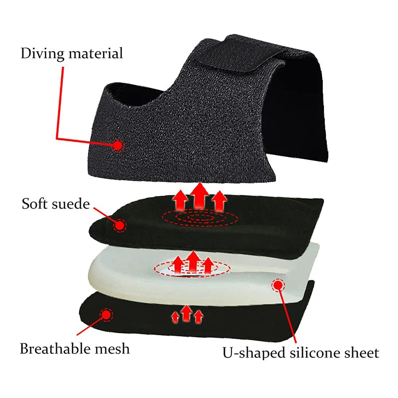 Gel Heel Cups for Heel Pain Relief: Plantar Fasciitis & Tendinitis Support - 1 Pair, Aching Feet & Cracked Heel Repair