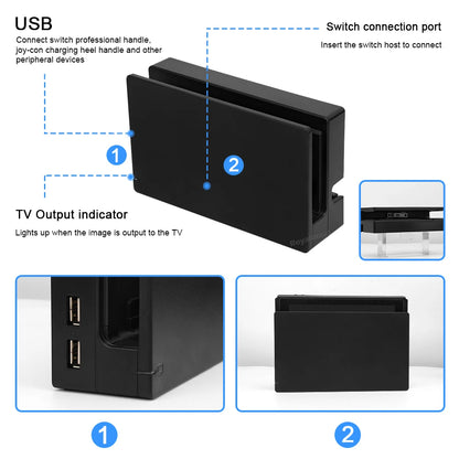 NEW Nintendo Switch Charging Dock, HDMI-Compatible TV Dock Charger Station Stand for NS Switch, Charging Base