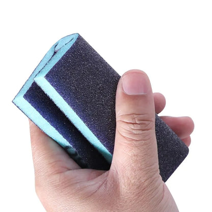 6PCS Washable Sanding Sponge Blocks: 60-320 Grit for Metal and Wood Polishing - Reusable Wet Dry Abrasive Tool (1209613mm)