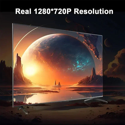 2024 4K Android 11 Projector - Dual WiFi6, 200 ANSI, Allwinner H713, BT5.0, 1080P & 1280x720P Home Cinema and Outdoor Portable Projector