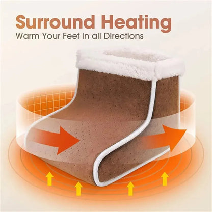 Electric Heated Foot Warmer with 5-Mode Control - Washable Thermal Massaging Foot Care Pad