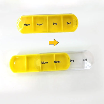 Portable Weekly Pill Box: Colorful Stackable Design for 7 Days, 4 Times a Day Medicine Storage - Plastic Dispenser Organizer