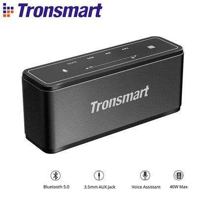 Original Tronsmart Mega Bluetooth Speaker – 40W Portable Soundbar with Touch Control, Voice Assistant, NFC, and MicroSD Support