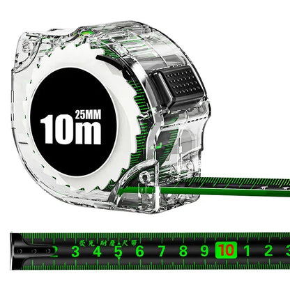 10M Black Fluorescent Tape Measure: High Precision, Thickened, Wear-Resistant, and Drop-Proof