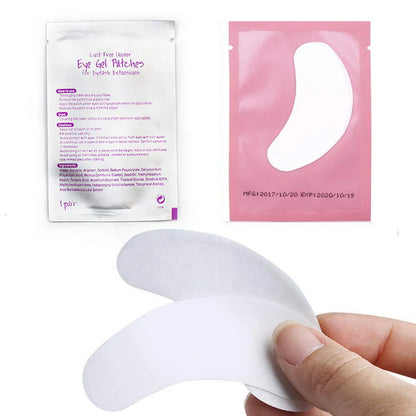 100 Pairs Eye Patches: Eyelash Extension Under Eye Stickers - Fake Lash Adhesive Patches for Building Eyelids - Essential Extension Supplies