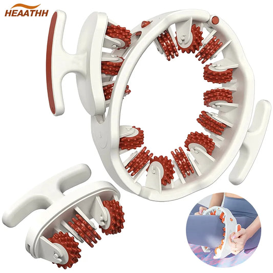 Anti-Cellulite Manual Muscle Massager Roller - Relieves Soreness & Shapes Body - for Neck, Shoulder, Back, Arm, and Leg