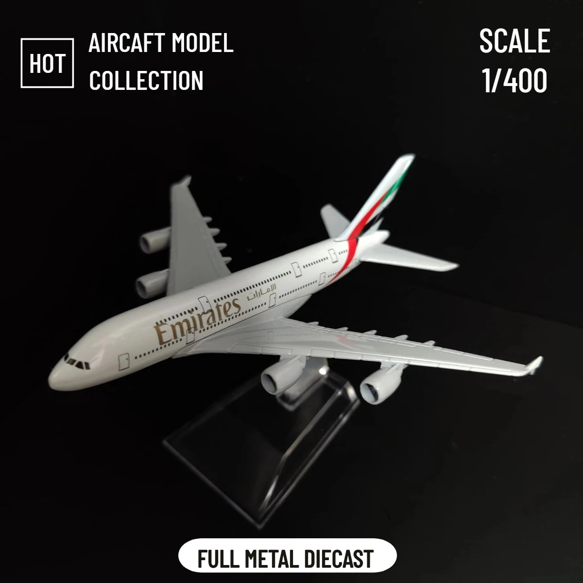 Emirates Airlines Diecast Airplane Model 1:400 - Metal A380 & B777 Aircraft Replica, Aviation Miniature for Home Decor and Toy for Boys