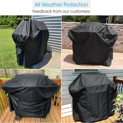 Heavy Duty Waterproof BBQ Grill Cover - Anti-Dust, Rain Protective Outdoor Barbecue Cover for Weber and Charbroil