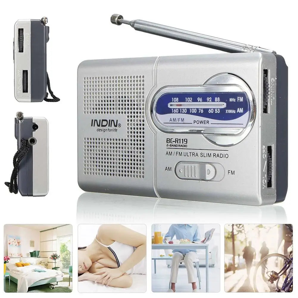 BC-R119 Battery Operated Portable Radio: Best Reception for Emergency, Hurricane, Running, Walking & Home Use - AM/FM Radio