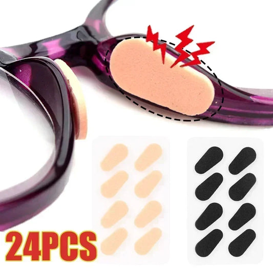 Self-Adhesive Eye Glasses Nose Pads - EVA Foam Anti-Slip Durable Reusable Soft Oval Shape, Glass Eyeglasses Accessories Kit