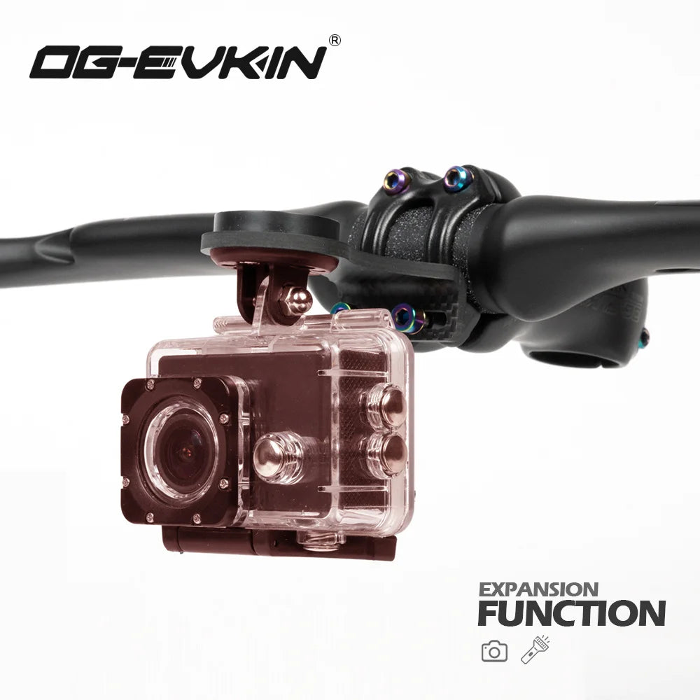 OG-EVKIN CM-02+ Carbon Bike Stem Extension | Computer Mount Code Table Rack for GPS/Bike Computer/Camera/Light | Bicycle Accessories