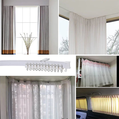 Bendable Curtain Track: 2/3/5/6M Flexible Silent Track for Bedrooms, Bathrooms, Balconies - Room Divider Home Window Decor Accessory