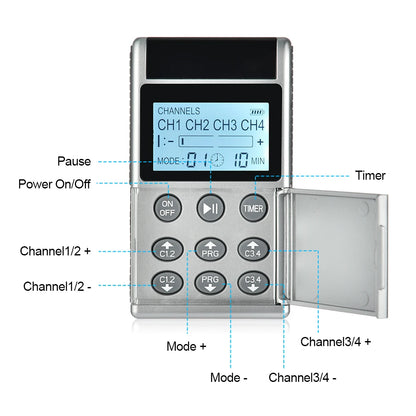 15 Modes EMS Electric Muscle Stimulator - TENS Physiotherapy Pulse Full Body Massager Machine for Pain Relief, Health Care Device