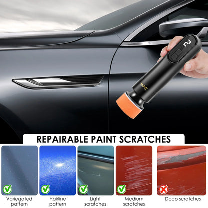 Mini Cordless Car Polisher - Electric Car Polishing Repair Kit with LED Display for Automotive Scratch Removal