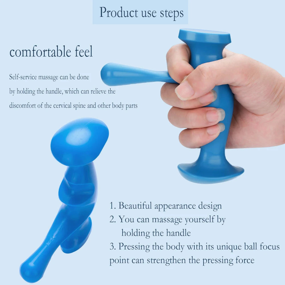 Manual T-Shaped Massager for Deep Tissue Relief & Pain Management | Thumb Finger Pressure Trigger Point Tool