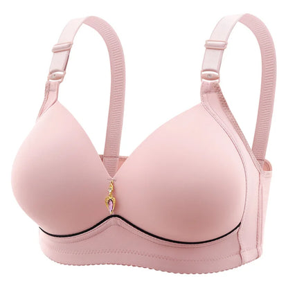 New Glossy Thin Cup Bra: Non-Magnetic Fat MM Large Size - Comfortable, Breathable Women's Underwear with No Underwire