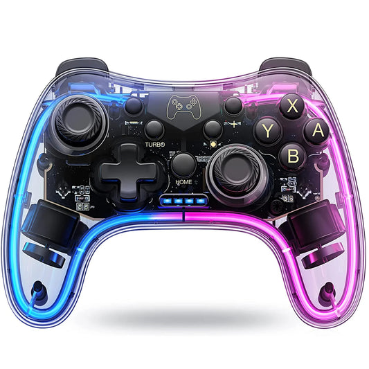 Controller with RGB Breathing LED, Multi-Platform Switch Remote with Turbo and Wake-Up Function