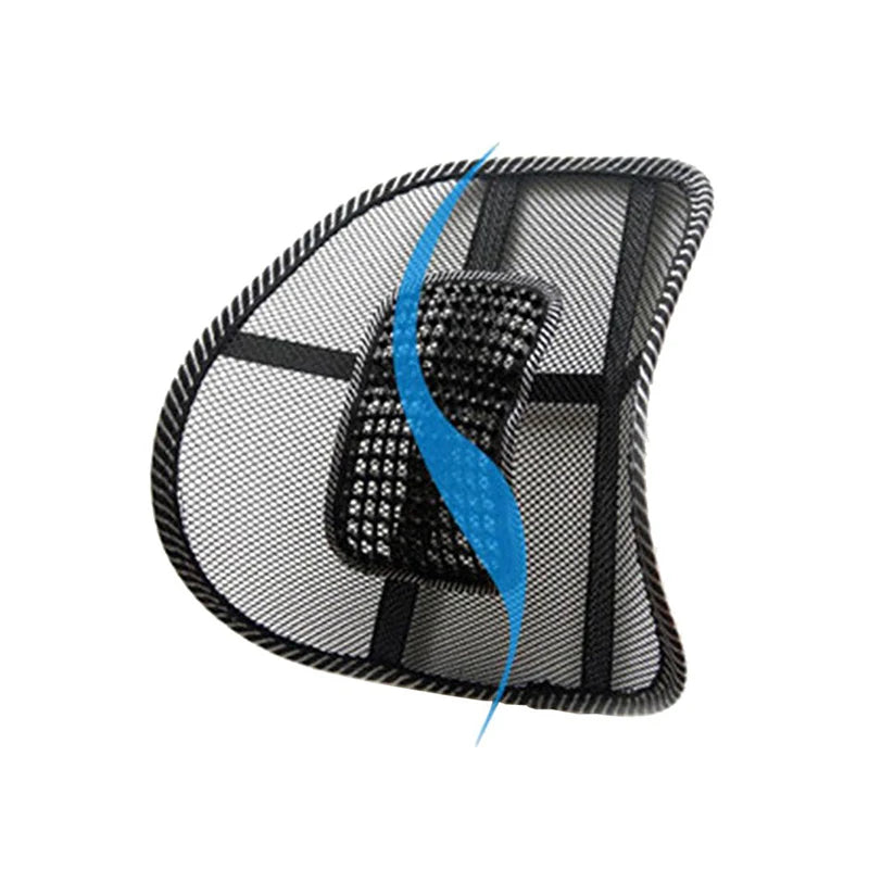 Mesh Lumbar Back Brace for Car Seats - Massage Cushion Pad for Home and Office Chair Support