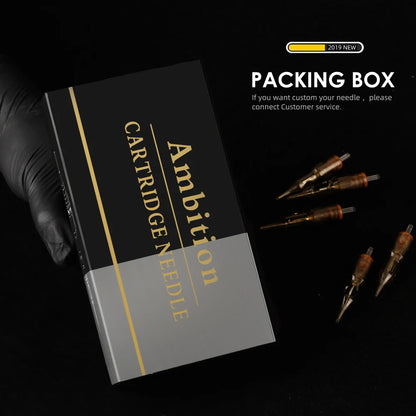 Ambition Premium Revolution Tattoo Cartridge Set - Mixed Needles Including Round Liner, Shader, Curved Magnum in Sizes 1RL, 3RL, 5RL, 7RL, 9RL, 7RM, 9RM, 13RM