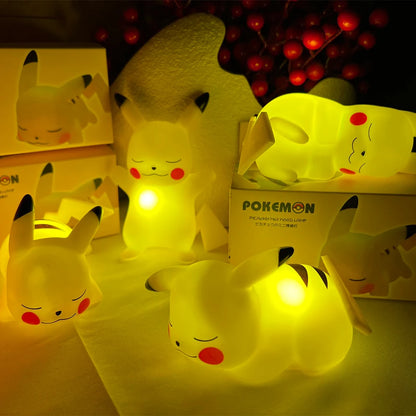 10 Piece Pokemon Night Light Set: Pikachu, Gengar, Charizard, Psyduck, Squirtle - Soft Glowing Bedside Lamps for Kids