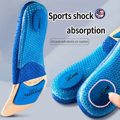 Sport Insoles for Men and Women – Breathable Arch Support with Shock Absorption | Outdoor Running Shoes Pad for Sneakers and Feet Care