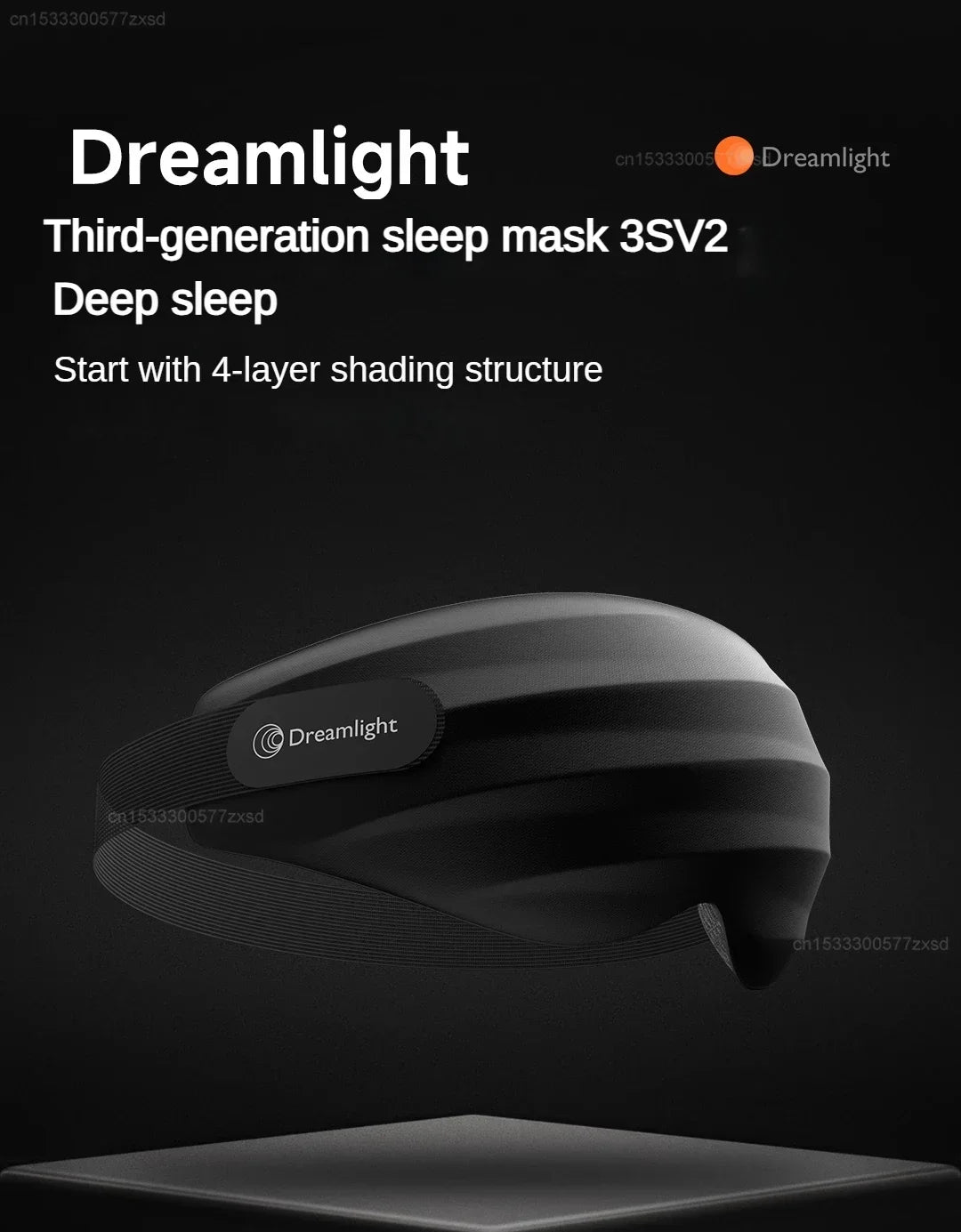 Xiaomi Dreamlight 3S 3D Eye Mask - Portable Sleep Aid for Men and Women, Light Blocking Eye Mask for Better Sleep