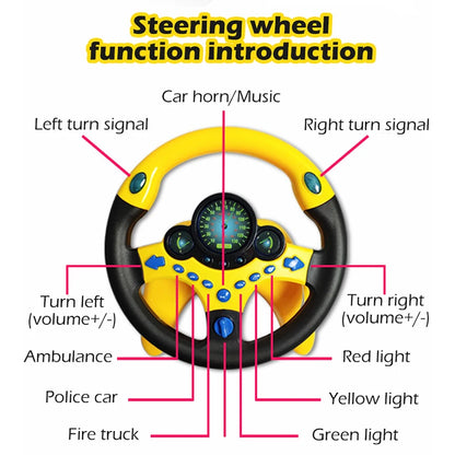 Infant Shining Electric Simulation Steering Wheel Toy: Early Educational Stroller Fun with Light, Sound, and Vocal Features