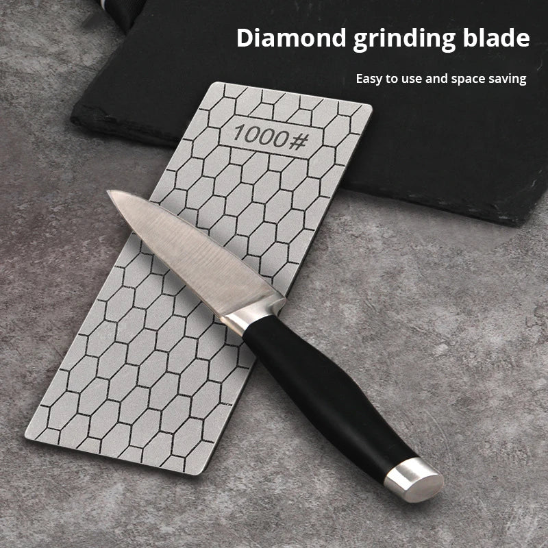 Professional Diamond Knife Sharpening Stone - 600#, 800#, 1000# Ultra-Thin Honeycomb Surface Whetstone Tool