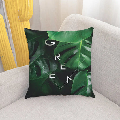 Linlamlim Green Cushion Cover: Decorative Pillowcase for Bedroom Bed, Living Room Sofa, Car - Throw Pillow Cover Accessories