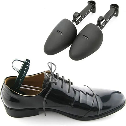 Adjustable Plastic Shoe Tree Shaper Stretcher - Black, Unisex, for Men and Women