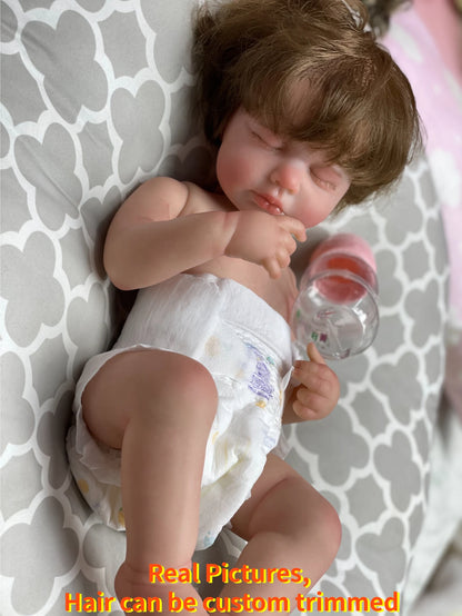 50cm Full Body Silicone Vinyl Reborn Girls Doll - Handmade Newborn Bebe Doll for Children's Gifts