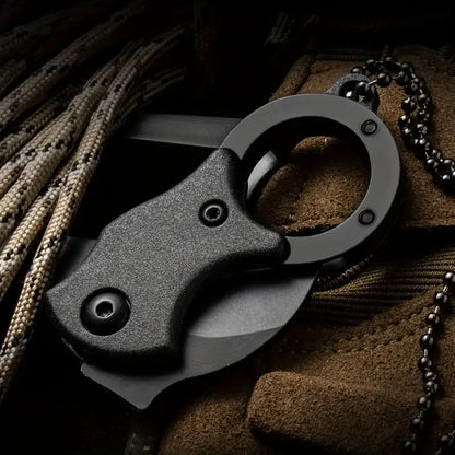 NEW Stainless Steel Keychain Knife | Mini Portable Peeler with Fixed Blade | Multi-EDC Tool for Camping | Includes Chain