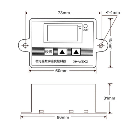 W3002 Digital LED Temperature Controller - 12V/24V/110V/220V, 10A Thermostat Regulator XH-3002