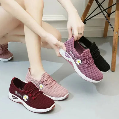 Women's Lightweight Sneakers - Comfortable Soft-Soled Running Shoes, Breathable Casual Footwear for Adults