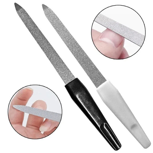 Professional DIY Nail Art Metal File - Double-Sided High-Quality Nail File for Manicure and Pedicure - Essential Beauty Tools