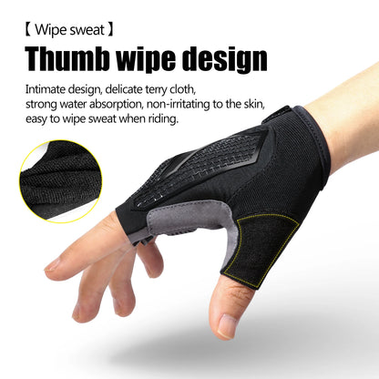 Half Finger Outdoor Cycling Gloves – Anti-Slip, Anti-Sweat, Breathable, Shock-Absorbing Sports Gloves for Men and Women