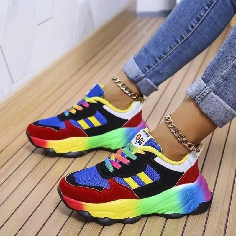 Women's Sport Sneakers – Comfortable Platform Running Shoes for Tennis, Casual and Athletic Wear, 2023 Fashion Trend