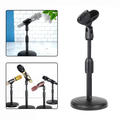 1/2/5pcs Microphone Retractable Desktop Stand - Disc Microphone Stand for Live Streaming, Desktop Clip