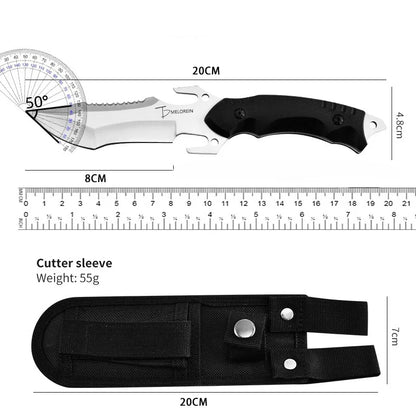 High Hardness Straight Knife - Portable Military Survival Pocket Knife for Outdoor Hunting and Tactics