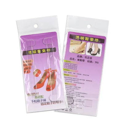 Transparent Elastic Shoelaces for Women's High Heels - 1 Pair of Long Shoe Straps - Anti-Loose Heels Laces for Secure Fit - Shoe Accessories