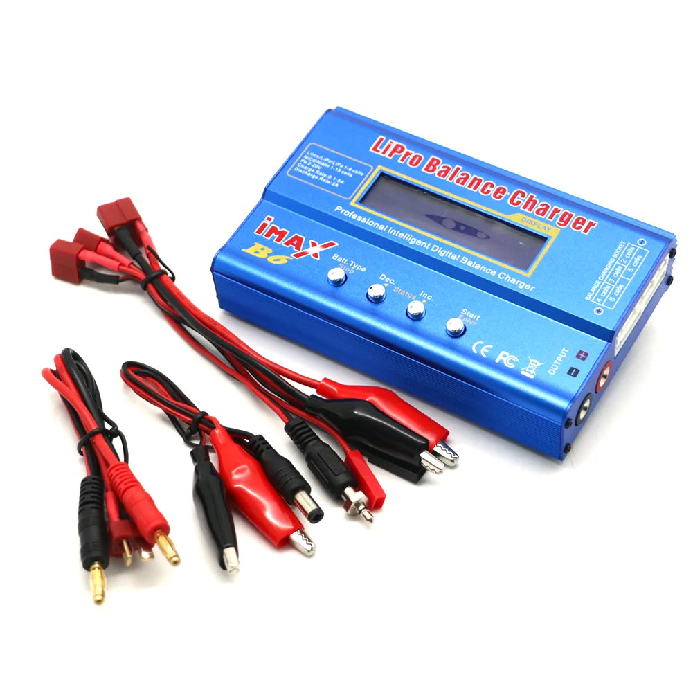 IMAX B6 80W Battery Charger - Lipo/NiMh/Li-ion/Ni-Cd Digital Balance Charger Discharger - AC Power with 12V 5A Adapter for RC Car