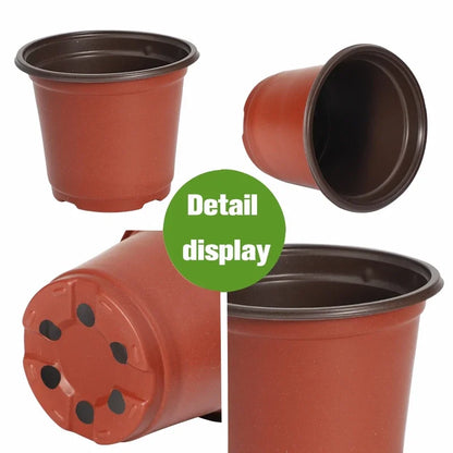 50/20pcs Plastic Flower Pots - Nursery Seedling Planters for Flowers and Seeds - Garden Supplies Container Box