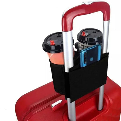 Travel Luggage Cup Holder - Durable Suitcase Drink and Coffee Mug Holder, Fits All Handle Types