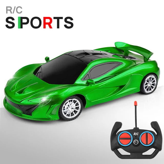 1/18 Scale RC Sports Car with LED Light - 2.4G Radio Remote Control, High-Speed Drifting Vehicle, Racing Toy for Boys and Girls