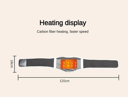 USB Electric Heating Lumbar Support Belt - Hot Waist Back Pad Massager for Pain Relief Therapy