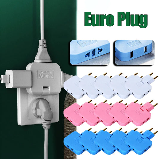 Portable Plug Adapter Power Plate | Multi-Wire 1 to 3 Conversion | 180° Rotation AC Adapter | 2~20PCS Extension Outlets