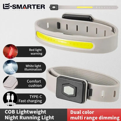 LED Mini Portable Armband Light - COB Night Running Wrist Lamp, 500LM Rechargeable Safety Warning Lantern for Outdoor Camping and Cycling