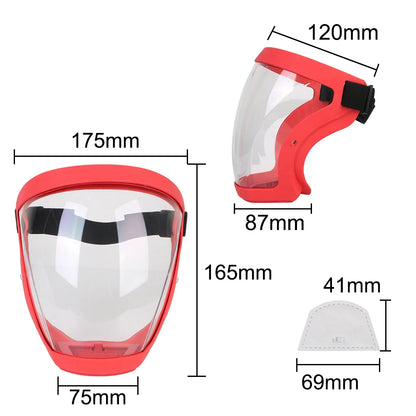 Oil-Splash Proof Full Face Shield: Protection Mask with Filters for Motorcycle, Cycling & Kitchen