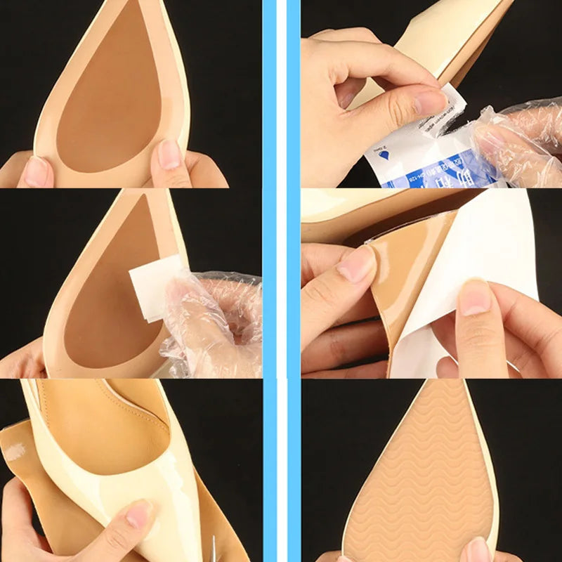 Wear-Resistant Anti-Slip Outsole Protection Patches for High Heels - Rubber Repair Self-Adhesive Stickers, Scratch Resistant